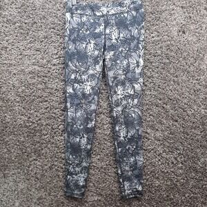 C9 Champion Yoga Pants Women Small Gray White Abstract Stretch Cute Leggings